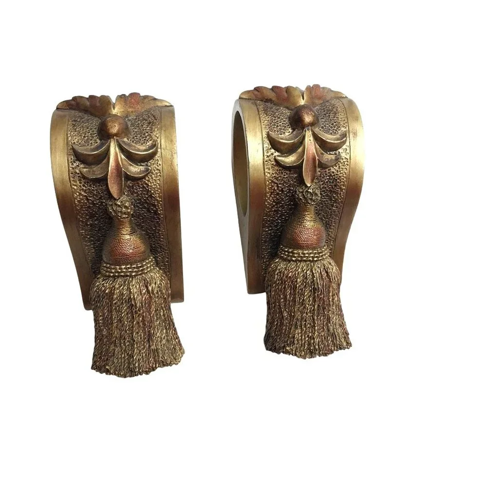 Vintage Curtain Drapery Sconces Tassel